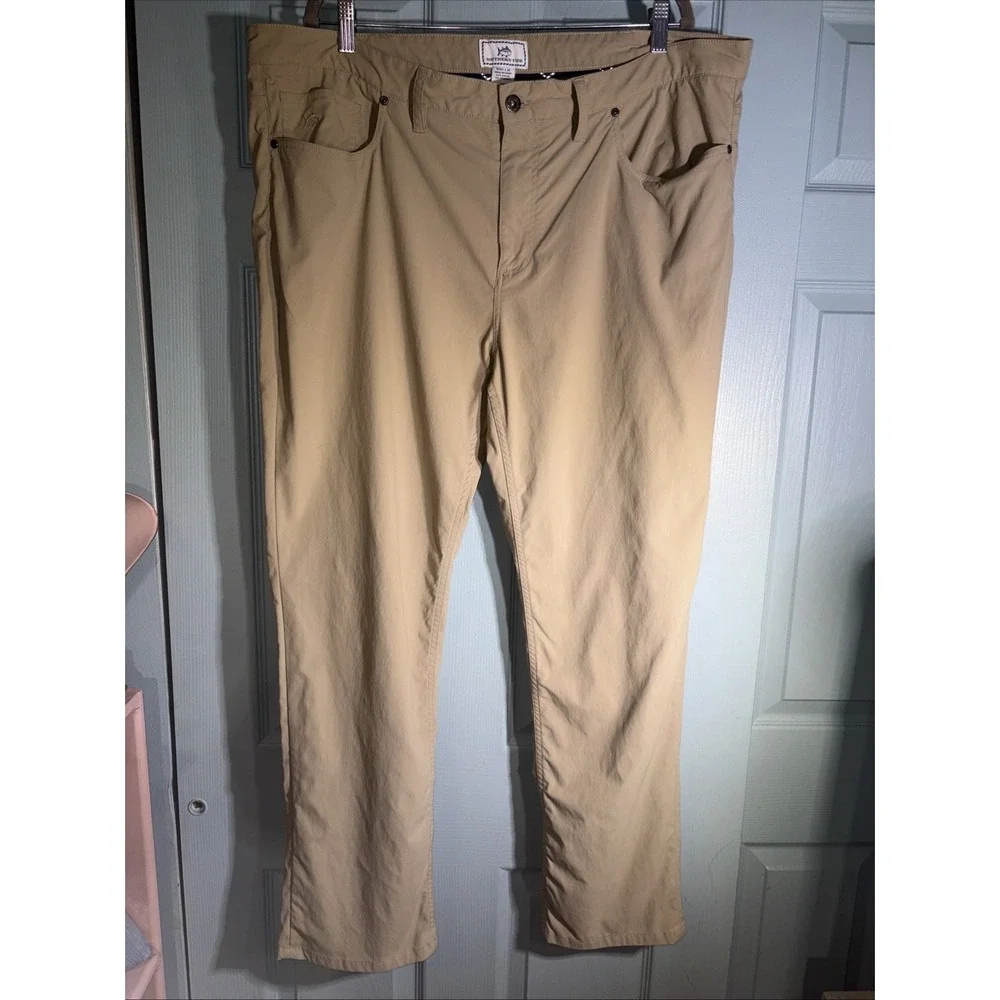 Southern Tide Intercoastal Pants Chino Stretch Khaki Tan Mens Size 42/32